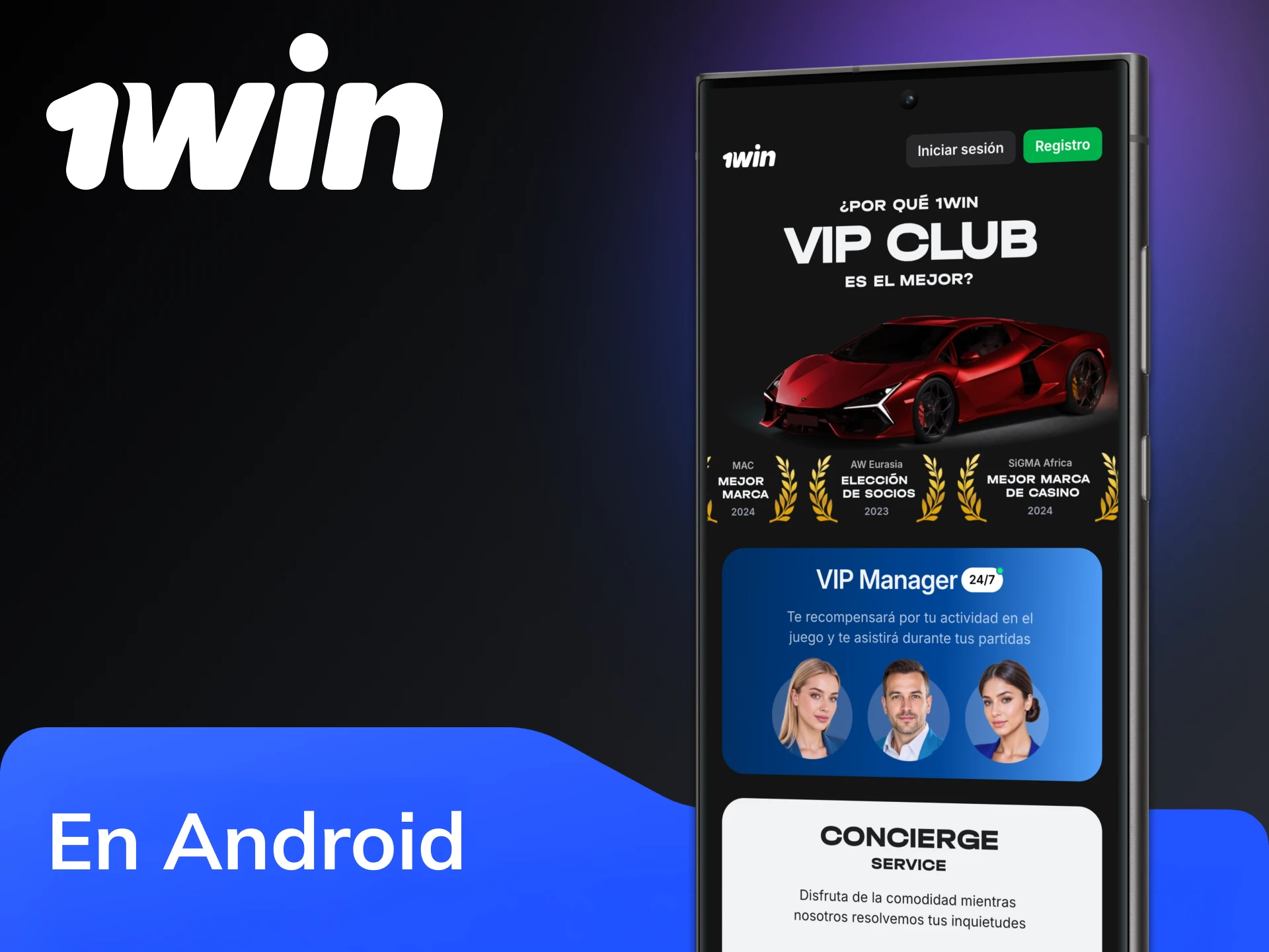 La aplicación 1Win para Android tiene una interfaz rápida y cómoda.