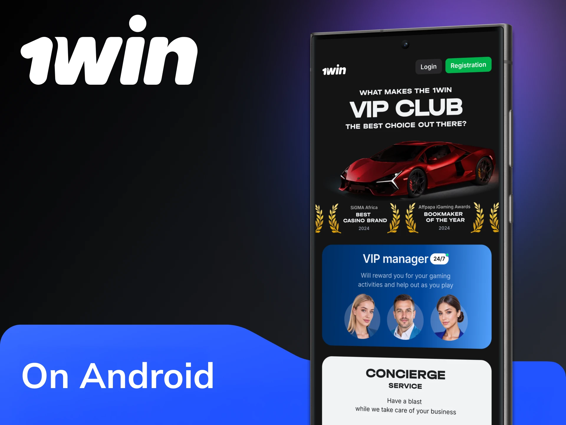 1Win Android app has a fast and convenient interface.