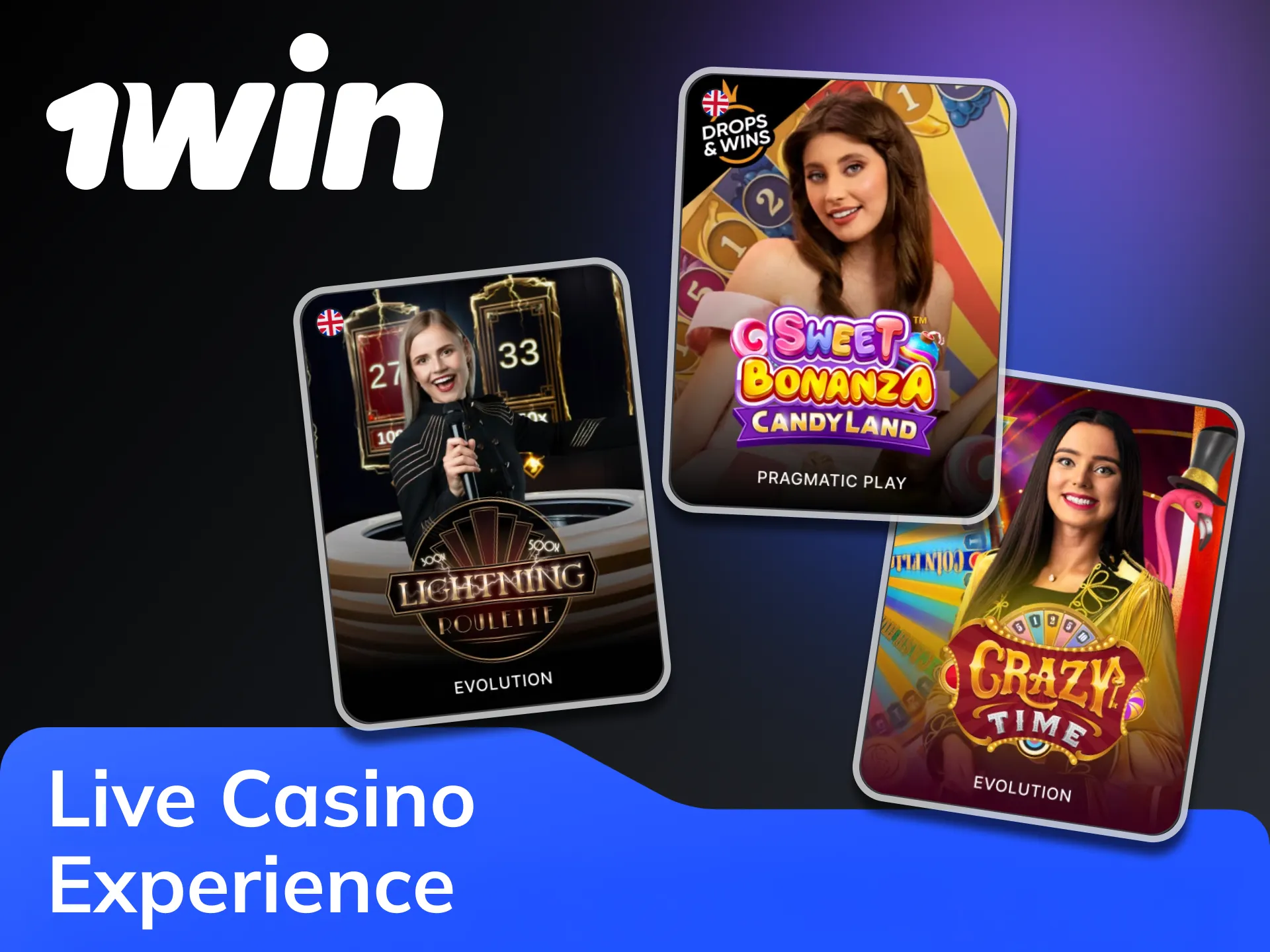 You can play casino with real dealers at 1win website.
