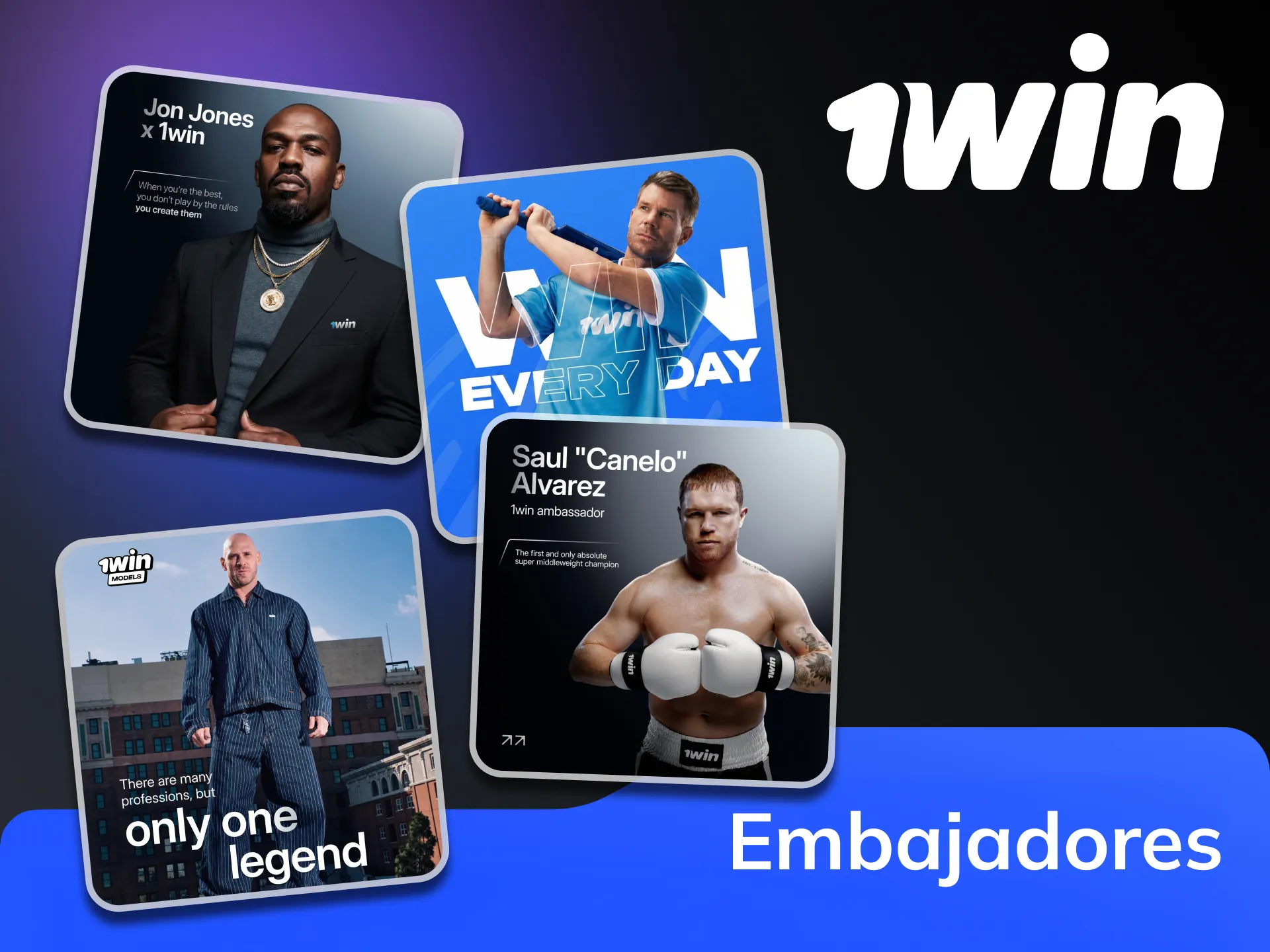 1Win cuenta con embajadores de diversos sectores de los medios de comunicación.