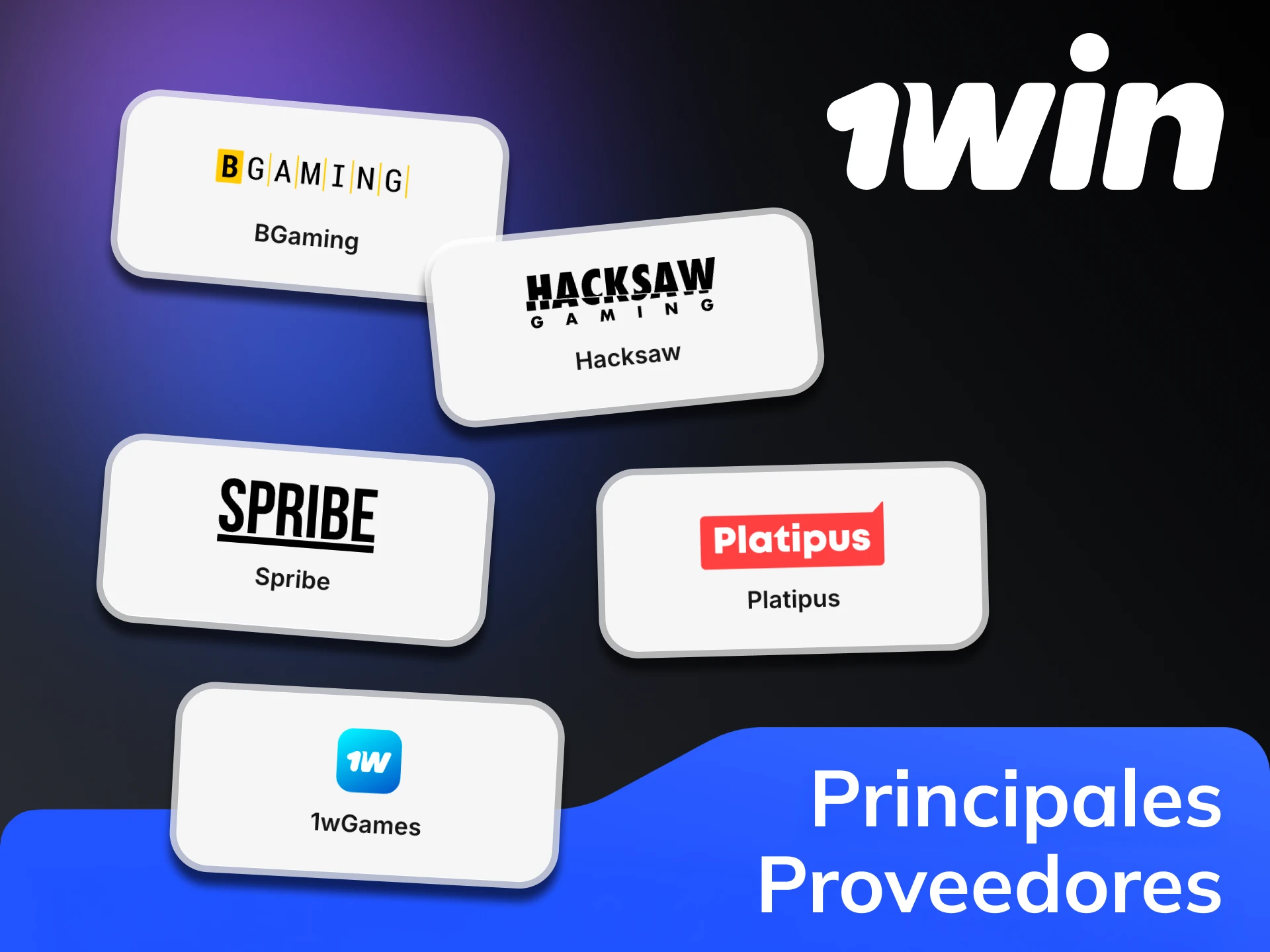 La plataforma 1Win colabora con docenas de proveedores de juegos.