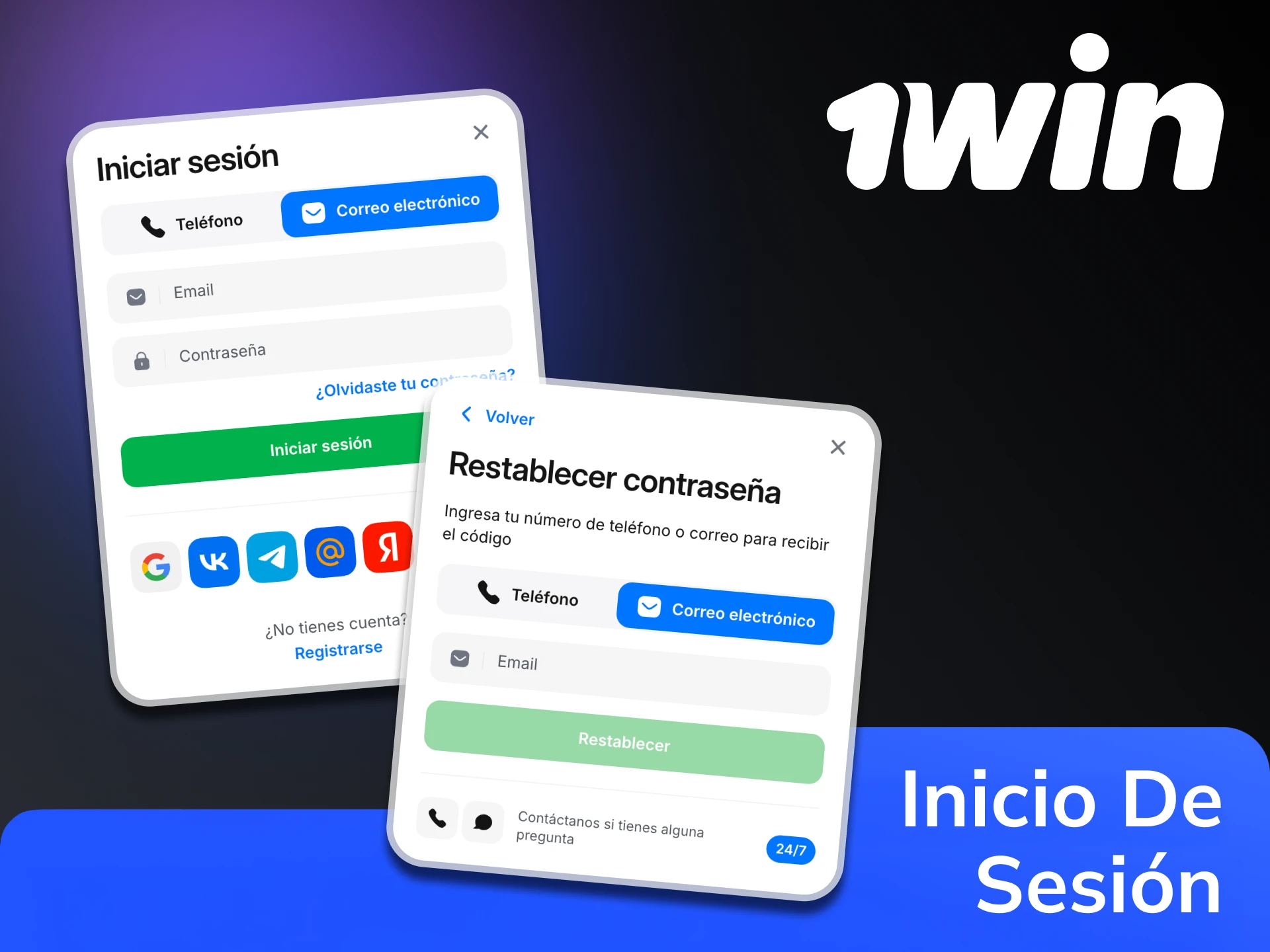 Puede iniciar sesión en su cuenta de 1Win después de registrarse.